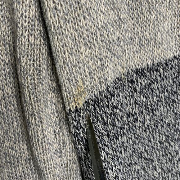 Eileen Fisher M Womens Open Cardigan Wool Linen Colorblock Gray - Picture 7 of 10